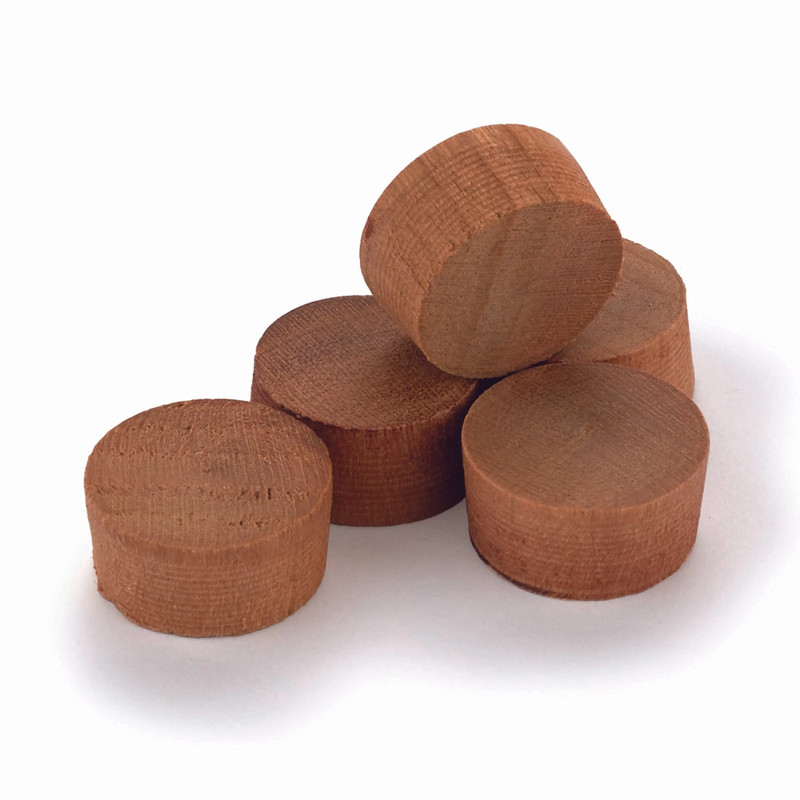 Flat Head Screw Hole Plug - Diameter:3/8" - Species:Cherry - Pieces:15-Piece